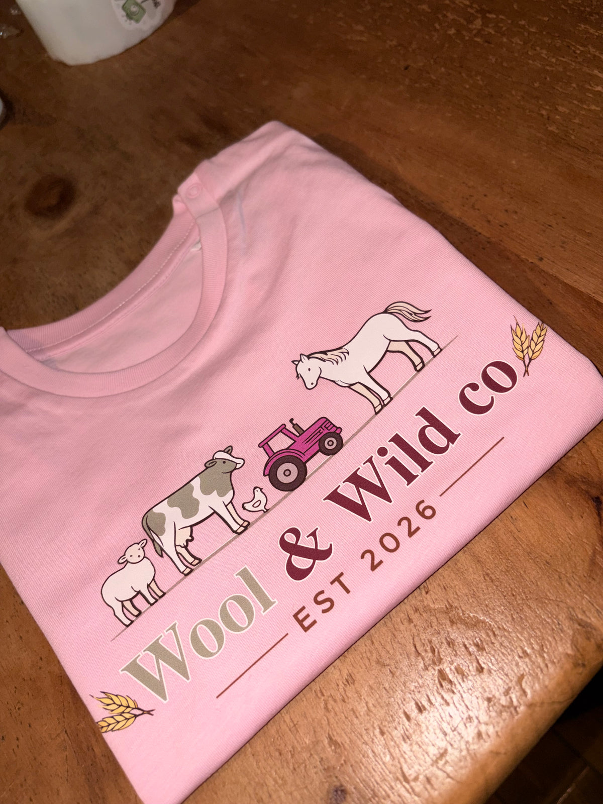 Littlest Farmer Pink Tractor Tshirt | Toddler Country clothing