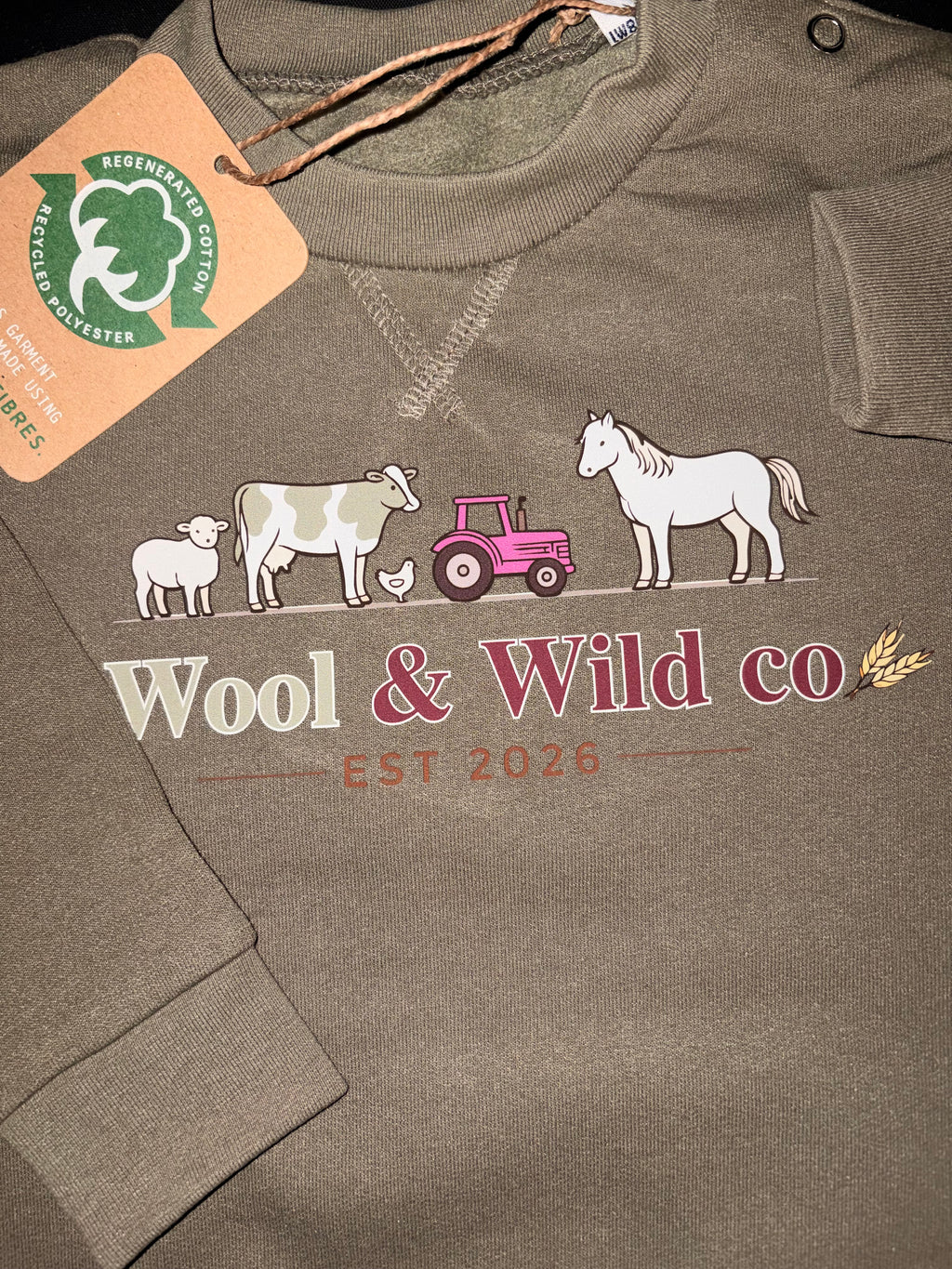 Littlest farmer Sweatshirt PURPLE Tractor | Toddlers Country Clothing
