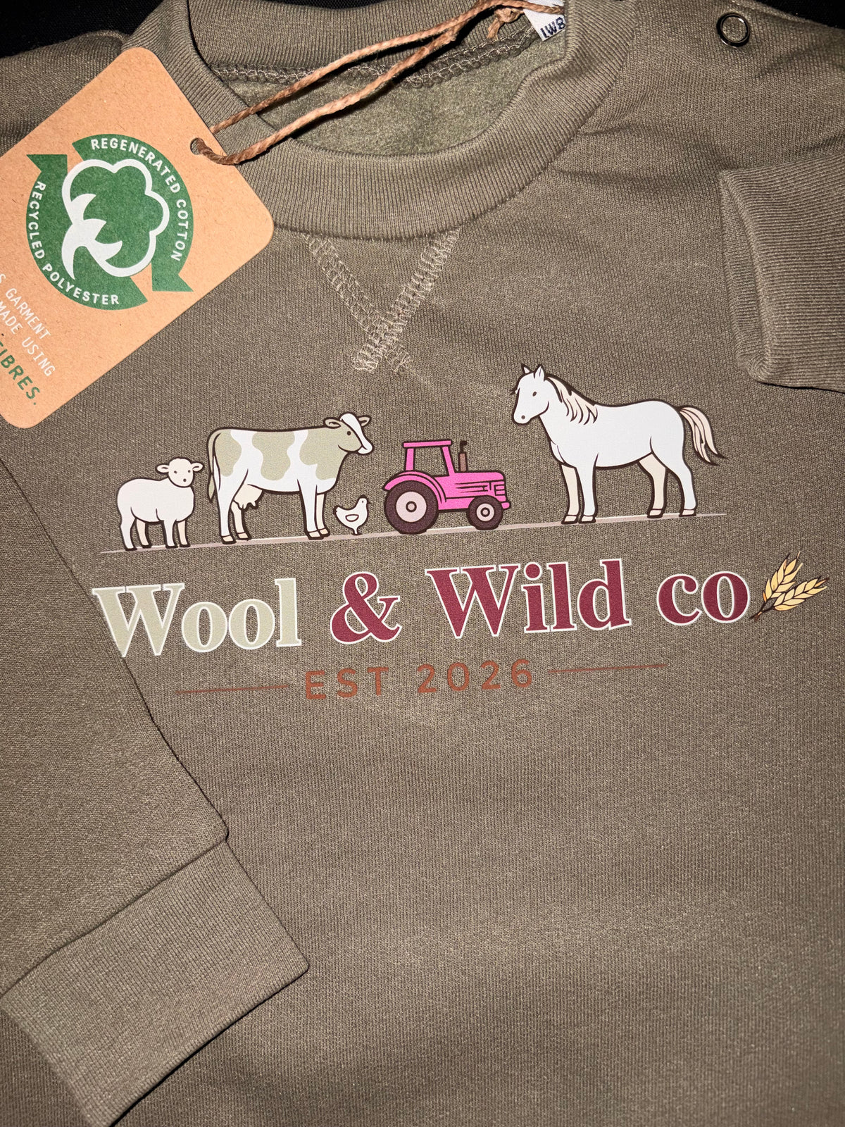 Littlest farmer Sweatshirt PURPLE Tractor | Toddlers Country Clothing