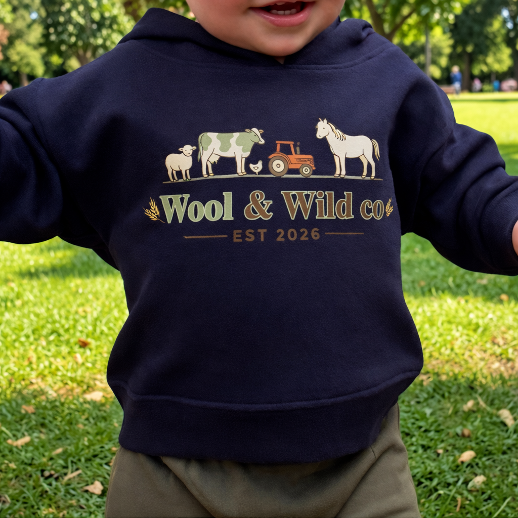 Littlest Farmer RED Tractor Hoodie | Toddlers Country Clothing