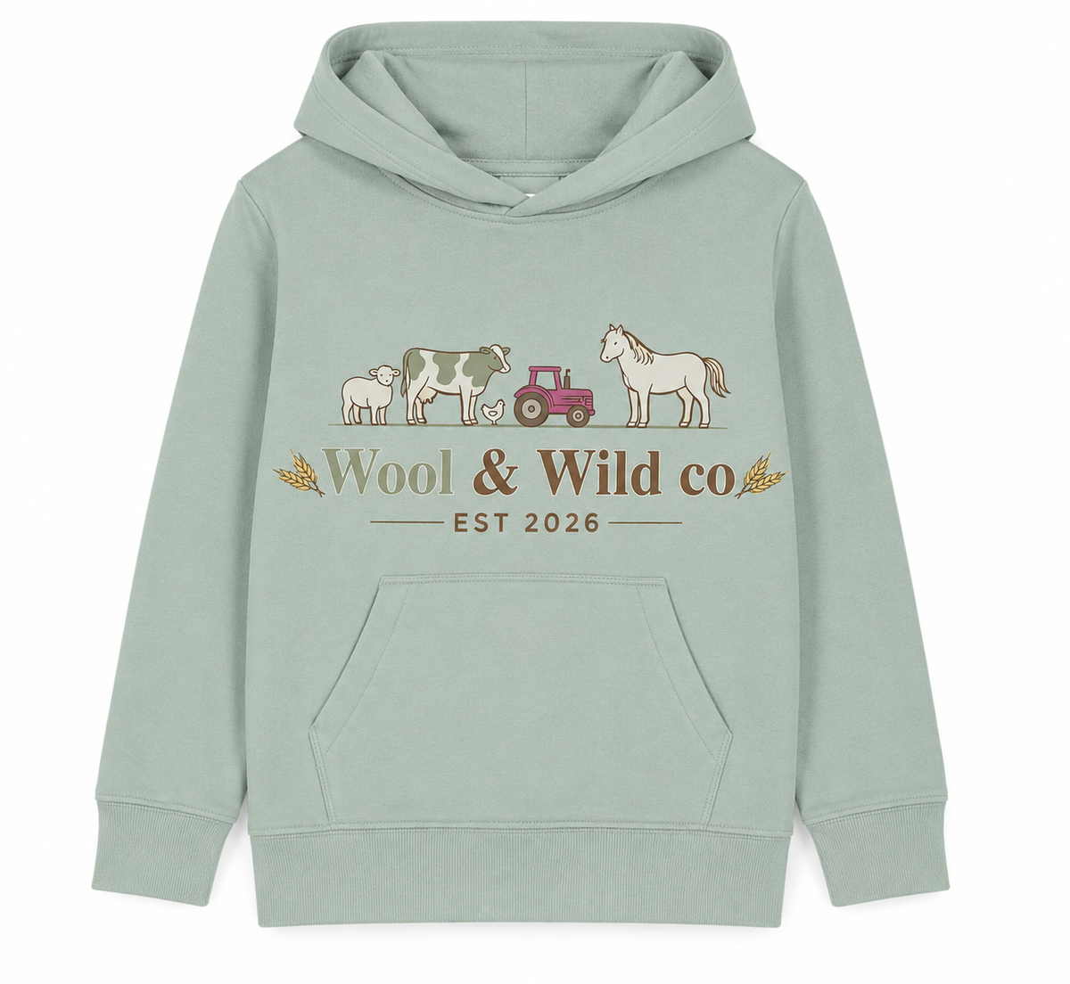 Mini Farmer PINK Tractor Hoodie | Children’s Country Clothing